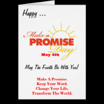 Make A Promise Day Greeting Card cards