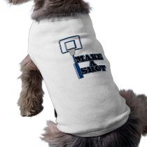 make a shot basetball net doggie t shirt