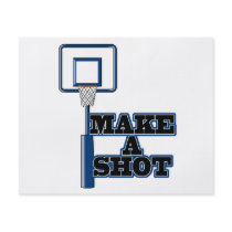 make a shot basetball net personalized flyer