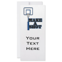 make a shot basetball net custom rack card