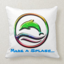 Make a splash jumping dolphin pillow design