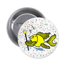 Make a wish Fish Pinback Button