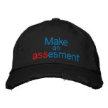 Make, an, ass, esment embroidered hat