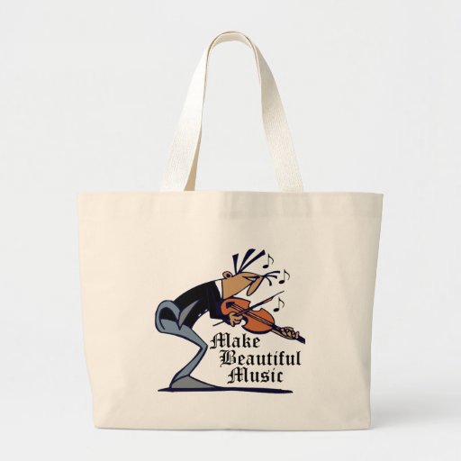 Make Beautiful Violin Music Tote Bag | Zazzle