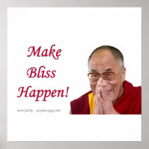 Make Bliss Happen! - Dalai Lama Print