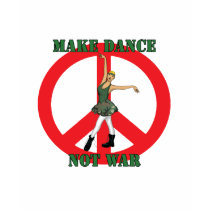 make dance not war women dark fitted t-shirt