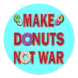 MAKE DONUTS NOT WAR stickers