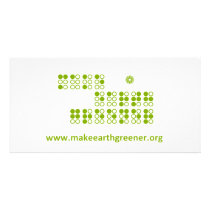 make earth greener braille card photo cards