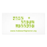 make earth greener braille card photo card
