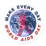 Make Every Day World AIDS Day Sticker