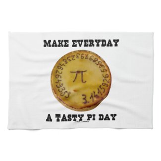 Make Everyday A Tasty Pi Day (Pi On Baked Pie) Hand Towels