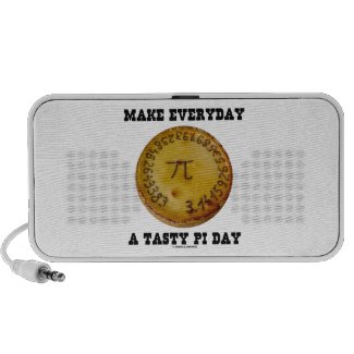 Make Everyday A Tasty Pi Day (Pi On Baked Pie) iPod Speakers