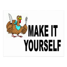 Make It Yourself Thanksgiving Postcard Invitation
