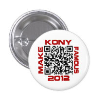 Make Kony Famous 2012 Video QR Code Joseph Kony Pin