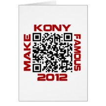 Make Kony Famous 2012 Video QR Code Joseph Kony Card