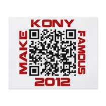 Make Kony Famous 2012 Video QR Code Joseph Kony Flyer Design