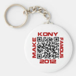Make Kony Famous 2012 Video QR Code Joseph Kony Keychain
