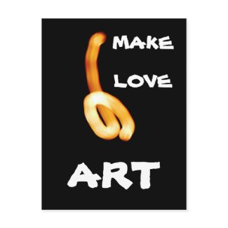 MAKE LOVE ART postcard
