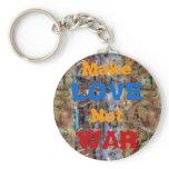 Make LOVE Not WAR 1960's 1970's Keychain