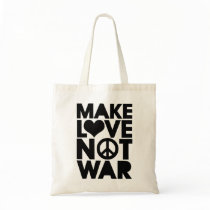 MAKE LOVE NOT WAR CANVAS BAGS