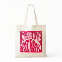Make Love, Not War - Hippie Design for Peace Bags