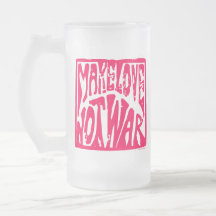 Make Love, Not War - Hippie Design for Peace Coffee Mug