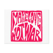 Make Love, Not War - Hippie Design for Peace Postcard