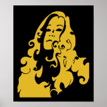Make Love Not War Hippie Girl Poster