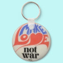 Make Love Not War keychains