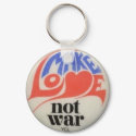 Make Love Not War keychains