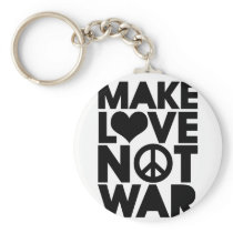 MAKE LOVE NOT WAR KEYCHAIN
