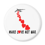 Make love not war fridge magnet