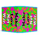 Make Love Not War Neon Camo BINDER 80s Retro VTG binder