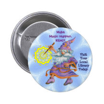Make Magic Happen. READ! Pinback Button