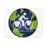 Make miles, not war postcard