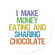 Make Money Round Stickers