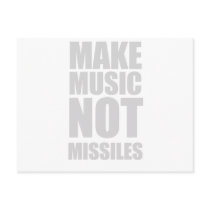 Make Music Not Missiles postcards by CarbonClothing Make Music Not Missiles postcards