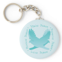Make Peace, Restore Peace, Preserve, Love Peace keychains