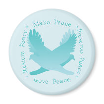 Make Peace, Restore Peace, Preserve, Love Peace magnets