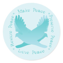 Make Peace, Restore Peace, Preserve, Love Peace stickers