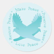Make Peace, Restore Peace, Preserve, Love Peace Stickers