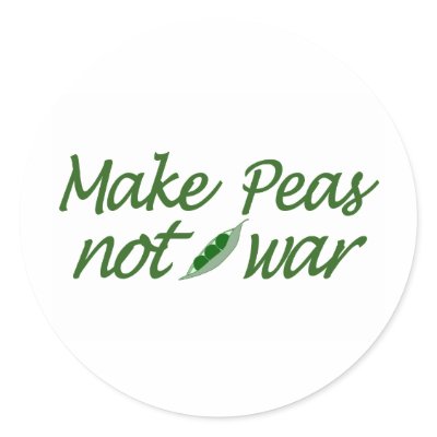Make Peas Not War Sticker by worldsfair