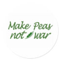 Make Peas Not War stickers