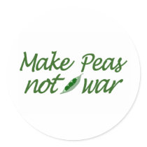 Make Peas Not War stickers by worldsfair Make Peas Not War stickers