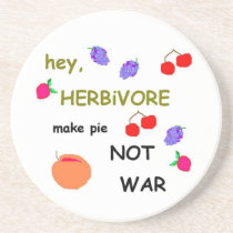 Make Pie NOT War! coasters