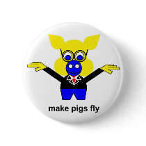 Make pigs fly buttons