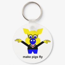 Make pigs fly keychains
