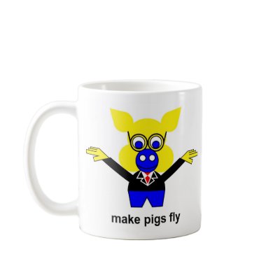 Make pigs fly mugs by lonvig