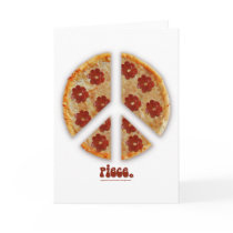 "Make Pizza, Not War" Greeting Cards