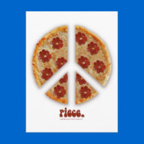 "Make Pizza, Not War" Postcards